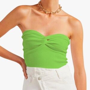 Twist Front Knit Tube Top